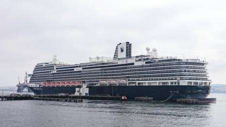 The Koningsdam, the 1000the cruise liner to visit Invergordon