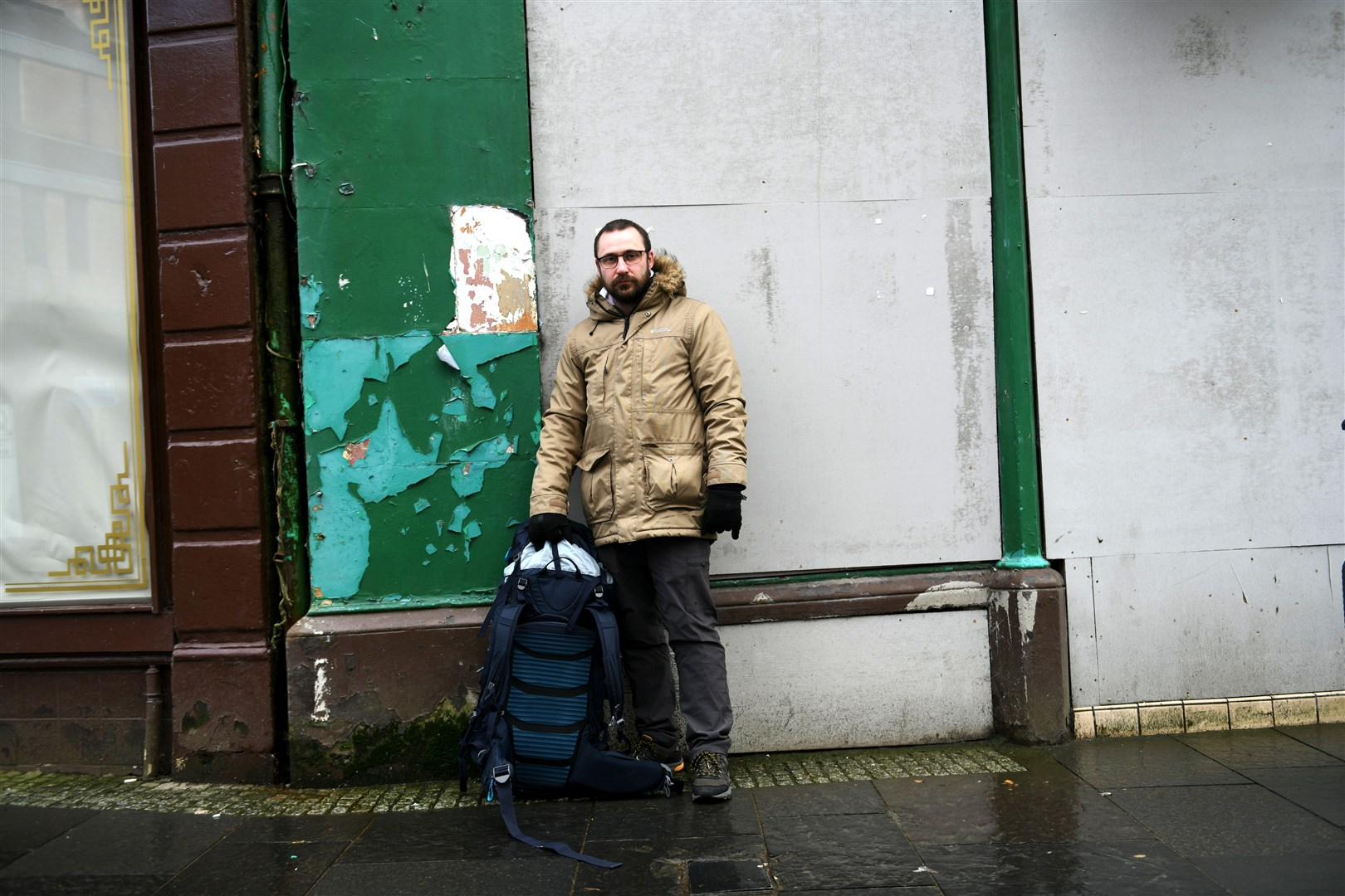 Richie Roncero is spending eight weeks sleeping rough to raise funds for Steps to Hope. Picture: Callum Mackay