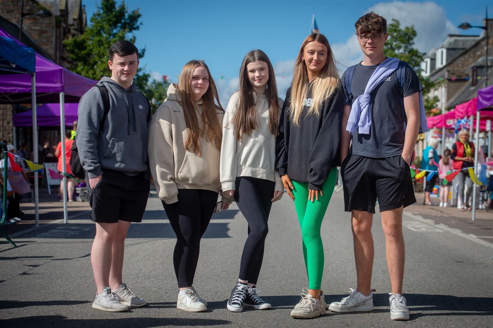 Aaron Corr, Keira Manson, Cara Taylor, Emily Jones and .Josh Oade.  Photo: Callum Mackay.