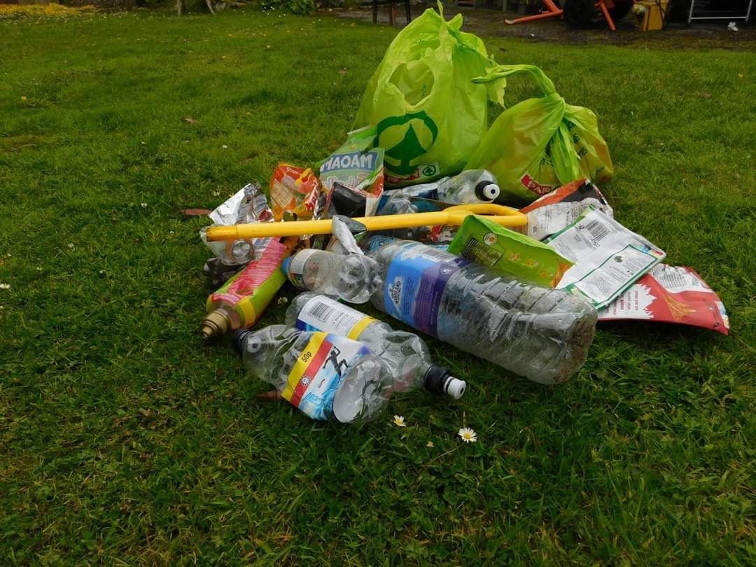 Some of the litter collected after concerns were raised.