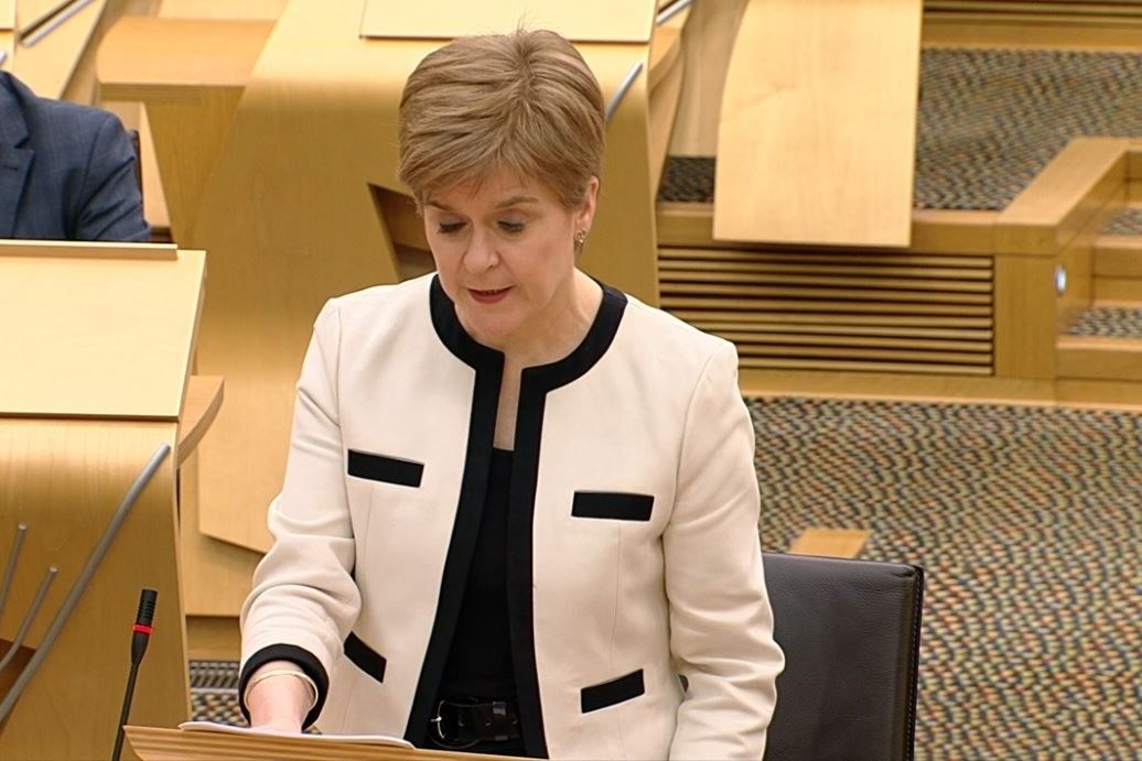 The First Minister Nicola Sturgeon urged people to stay local.