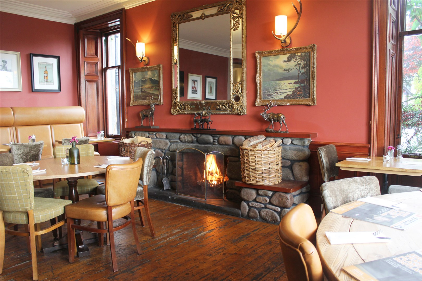 The cosy logfire will welcome you after walks on frosty days.