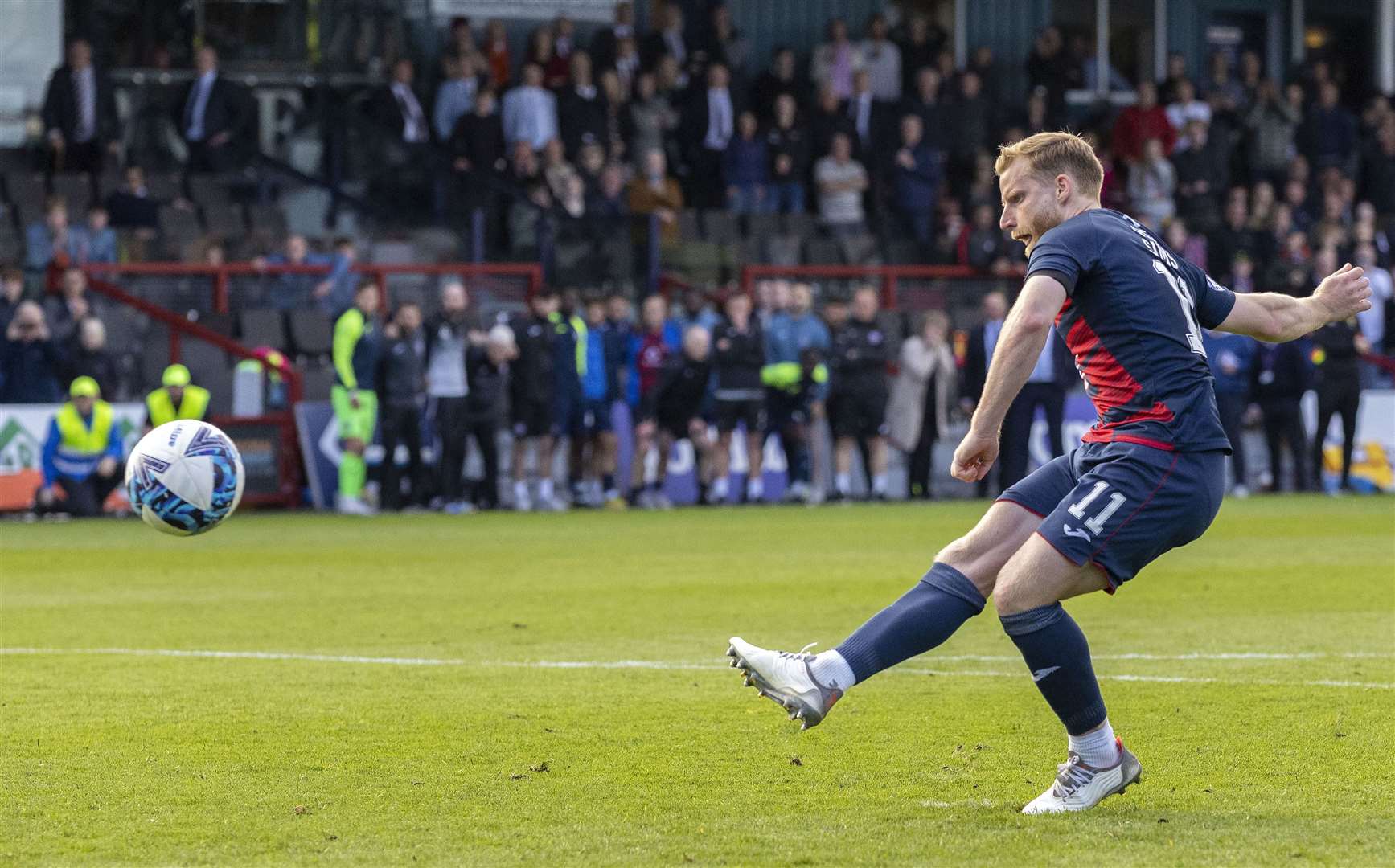 Josh Sims scored the decisive penalty in last season's play-off final – but he will hope spot kicks aren't needed when the two sides meet again in this season's Scottish Cup. Picture: Ken Macpherson
