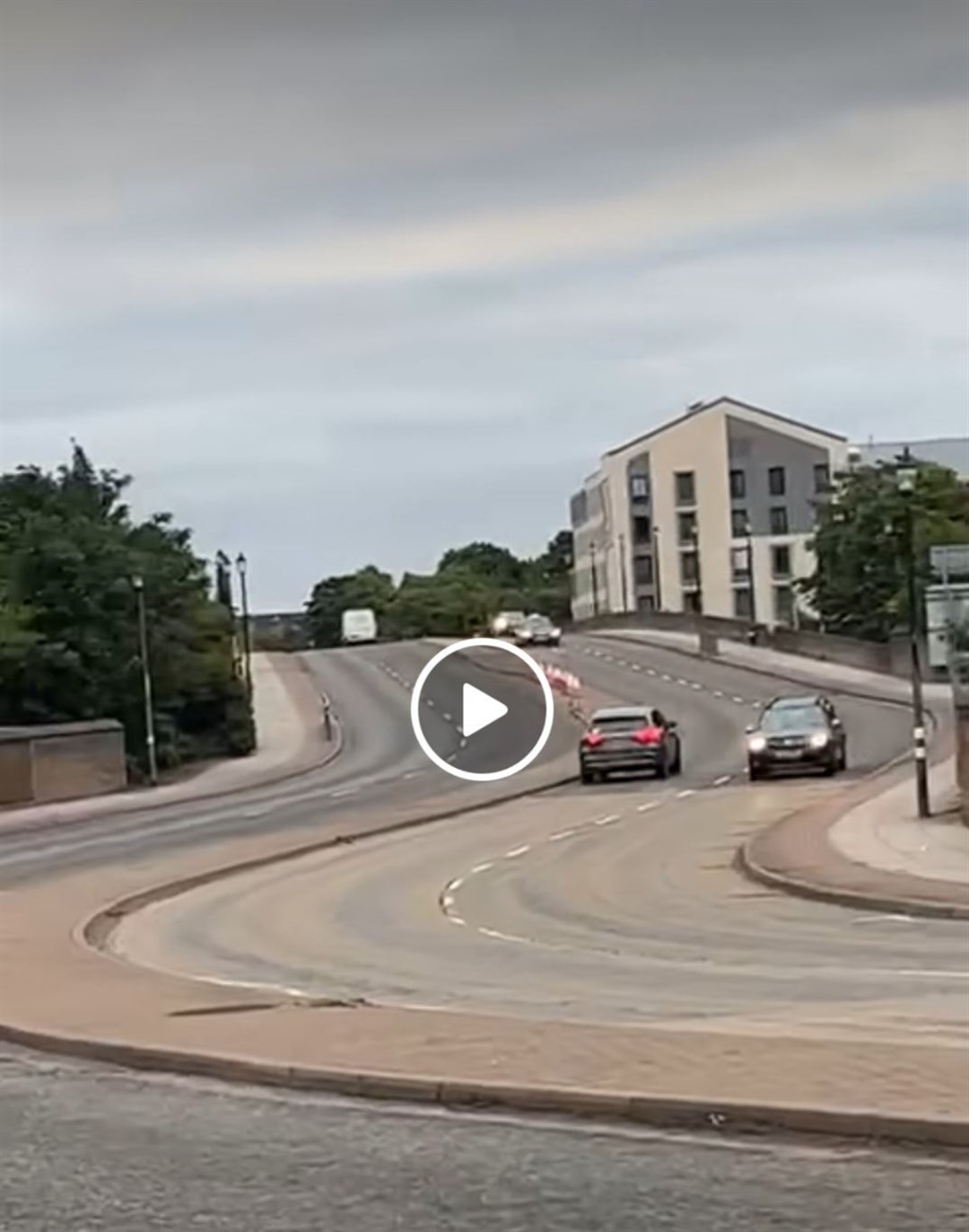 Car driven wring way along dual carriageway in Inverness