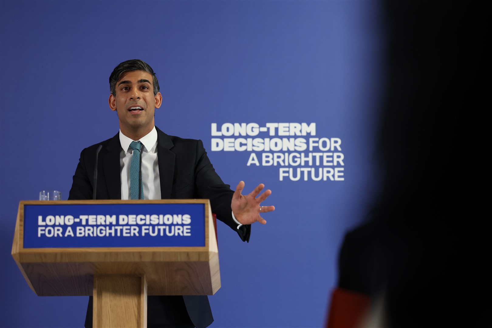 Rishi Sunak signalled tax cuts are on the way after meeting his pledge of halving inflation this year (Daniel Leal/PA)