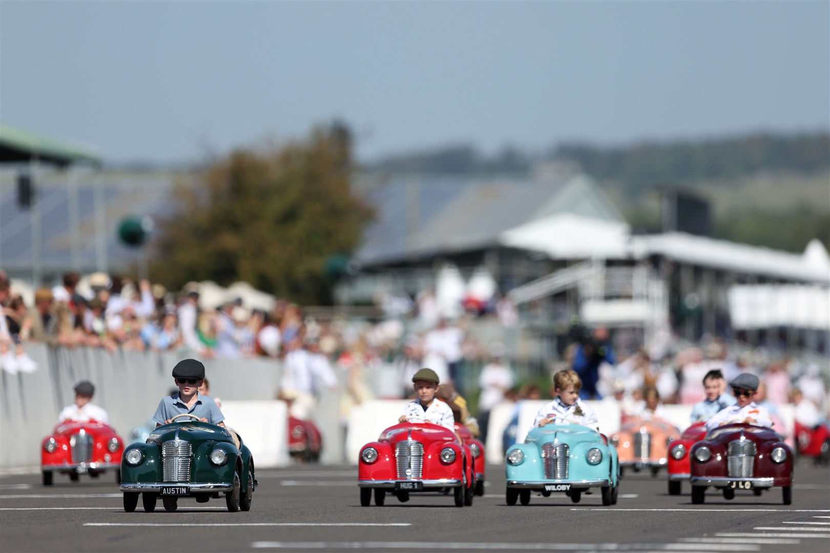 The Settrington Cup for younger racers features Austin J40 pedal cars (Kieran Cleeves/PA)