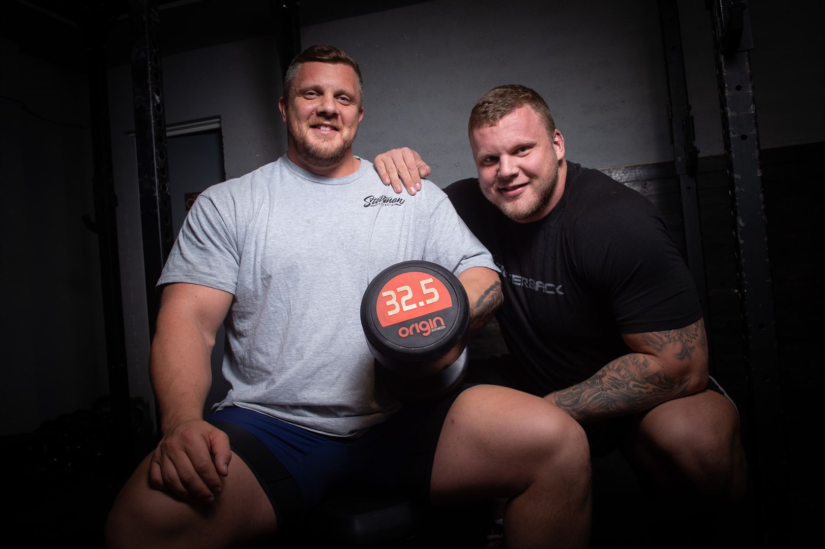 Heavy duty: Tom and Luke Stoltman. Picture: Callum Mackay