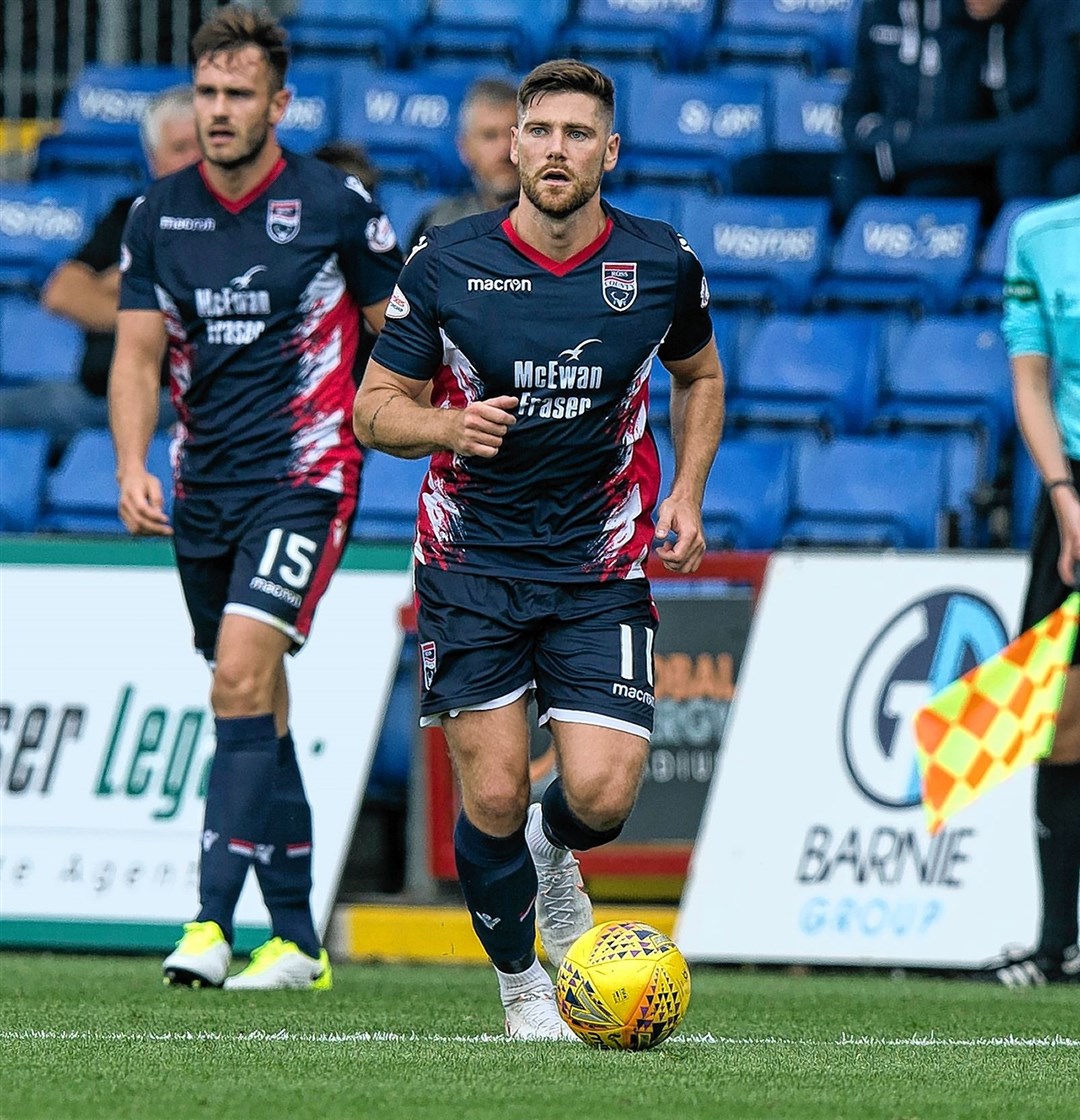 Ross County's Iain Vigurs has been out with a fractured bone in his foot since November 10. Picture: Ken Macpherson