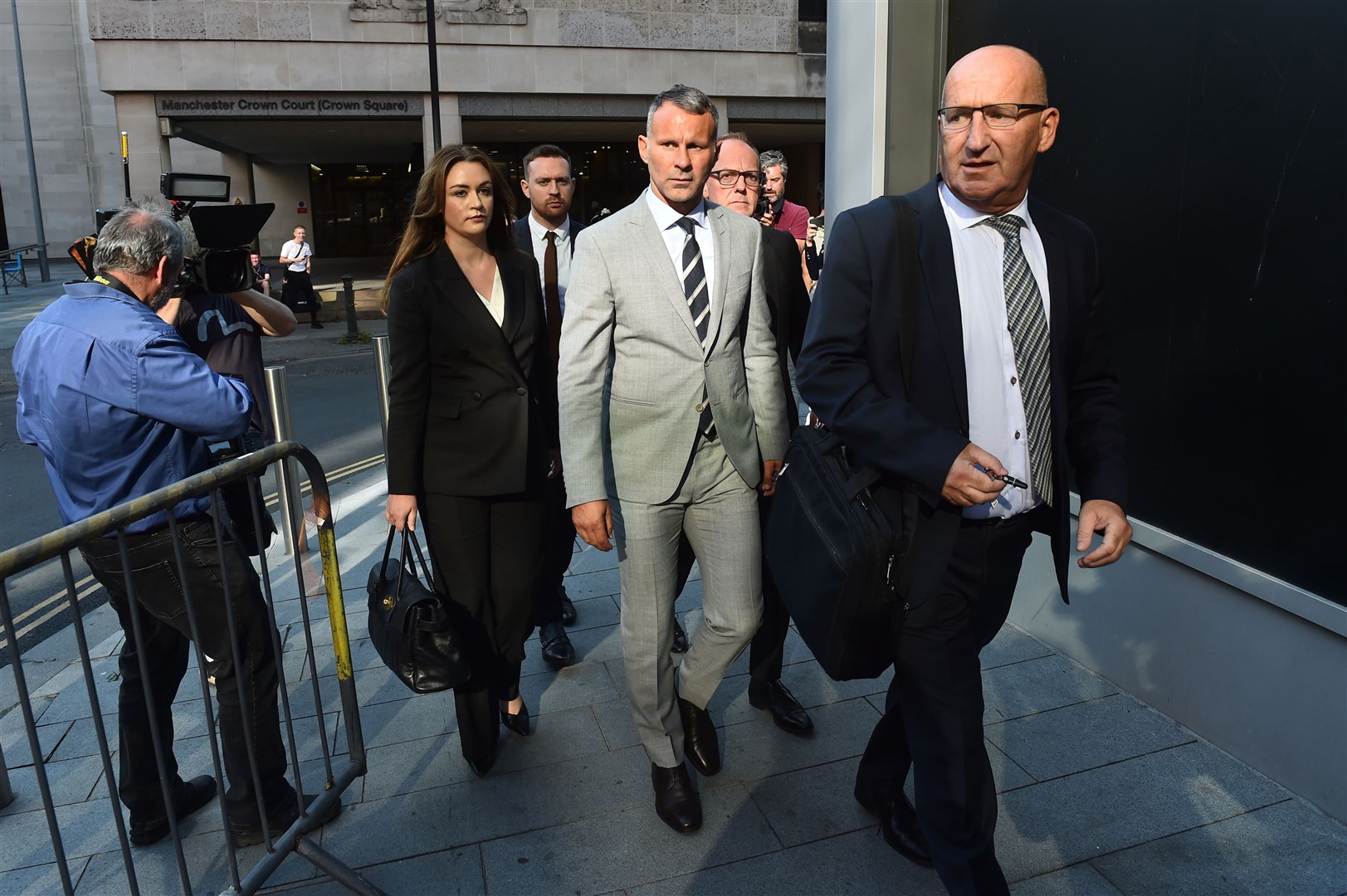 Former Manchester United footballer Ryan Giggs leaving Manchester Crown Court (Peter Powell/PA)