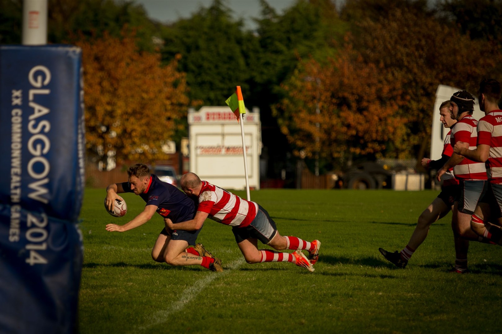 Kenny Horsfield scored a brace of tries in Ross Sutherland's first win of the 2019/20 season against Moray. Picture: Peter Carson