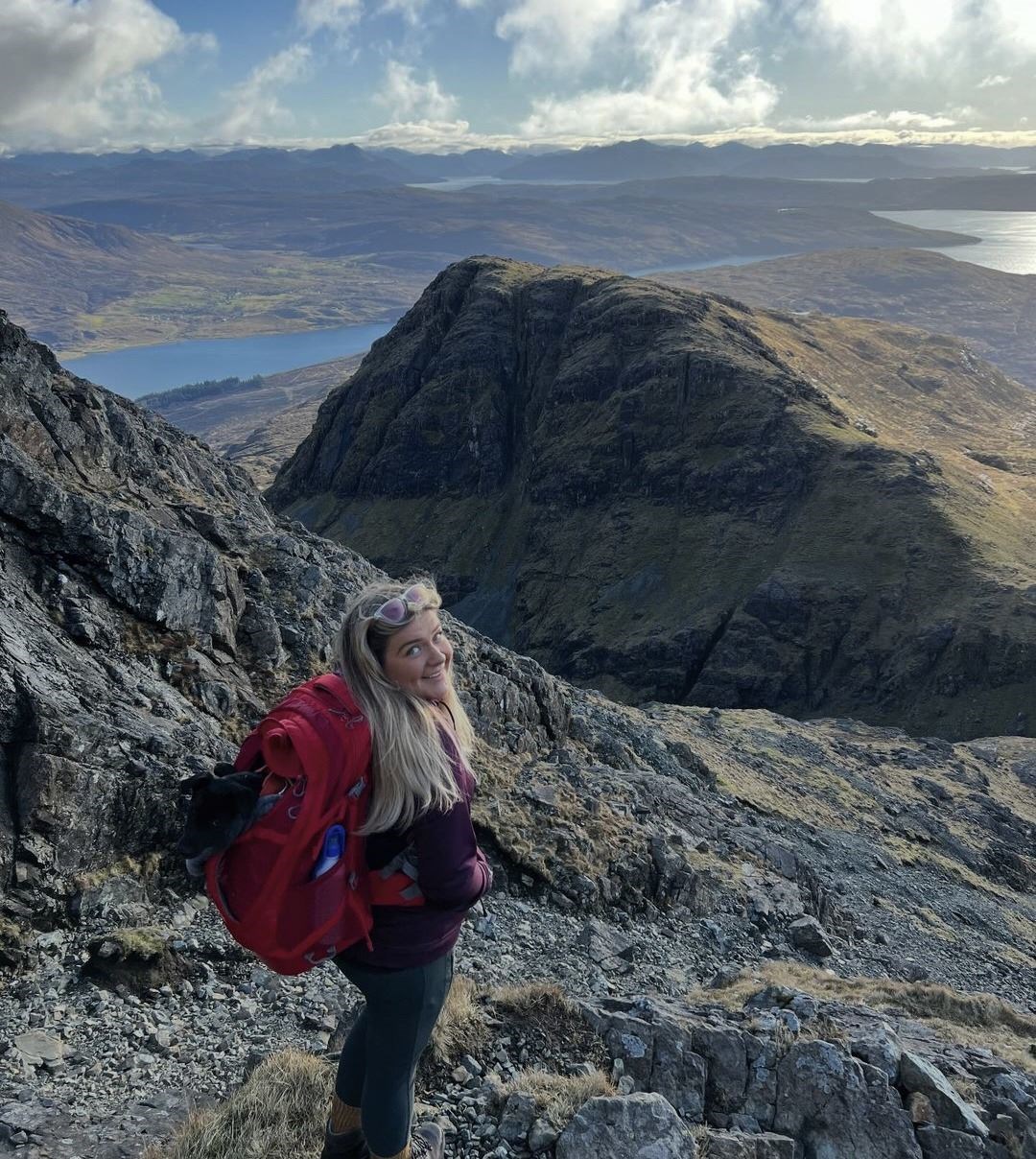 Evie Morrison hiking in the Isle of Skye.