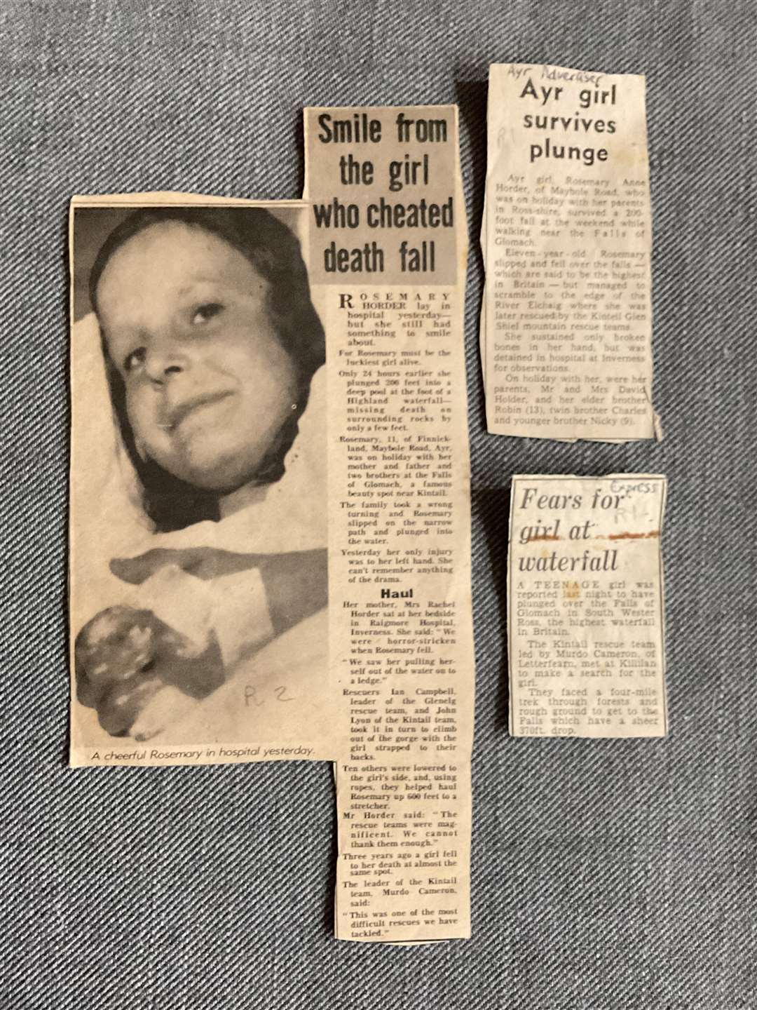 Press cuttings after the 1973 incident.