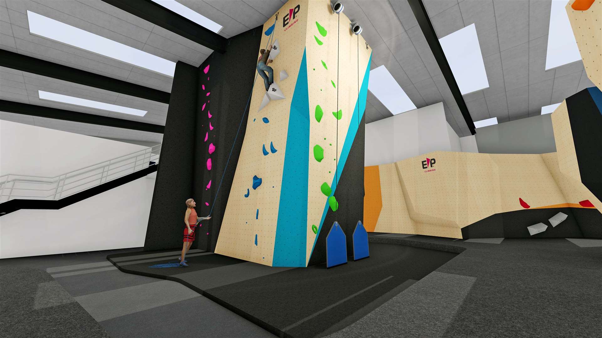 An impression of The Ledge climbing gym in Inverness.