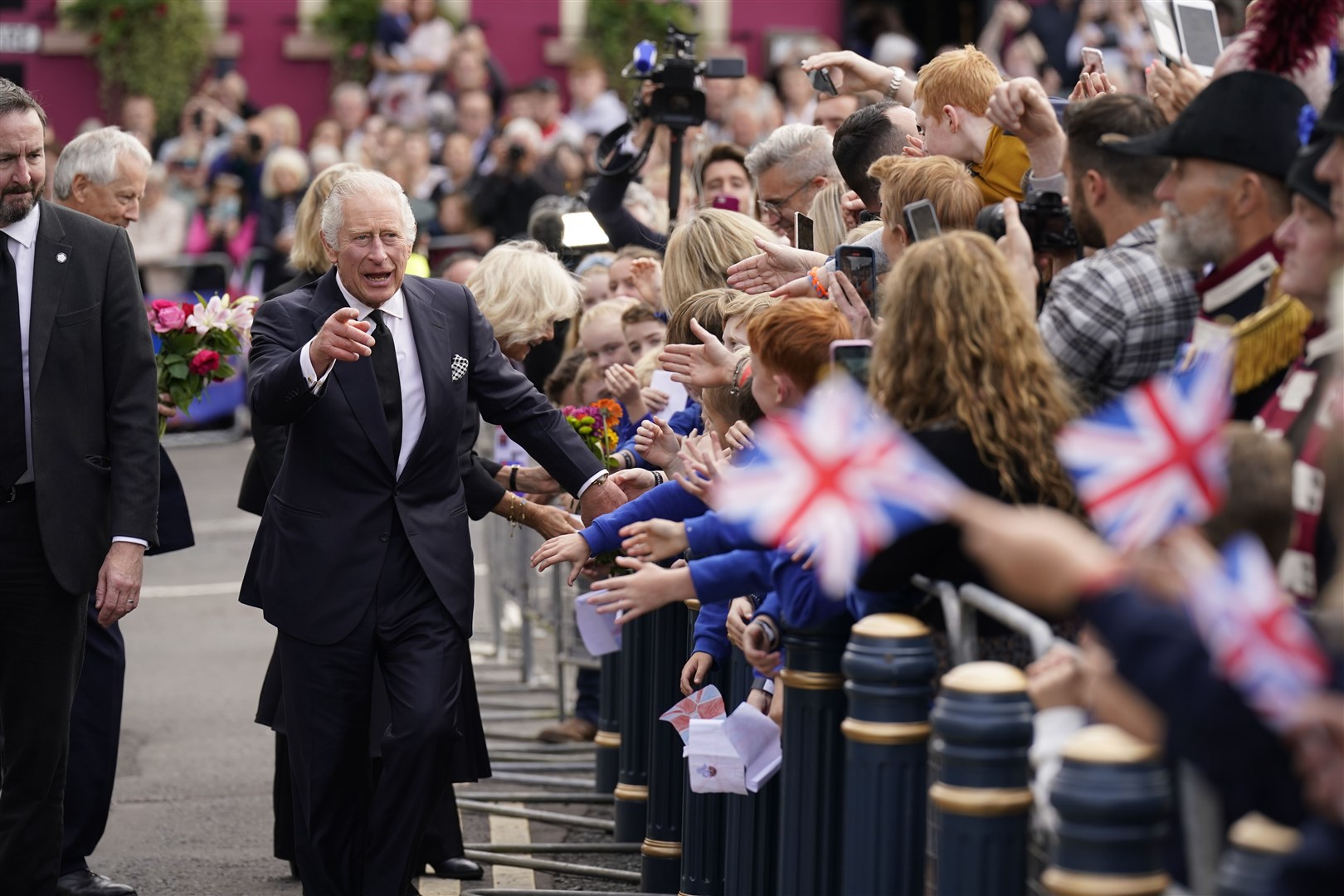 Charles meets wellwishers at Hillsborough Castle (Niall Carson/PA)