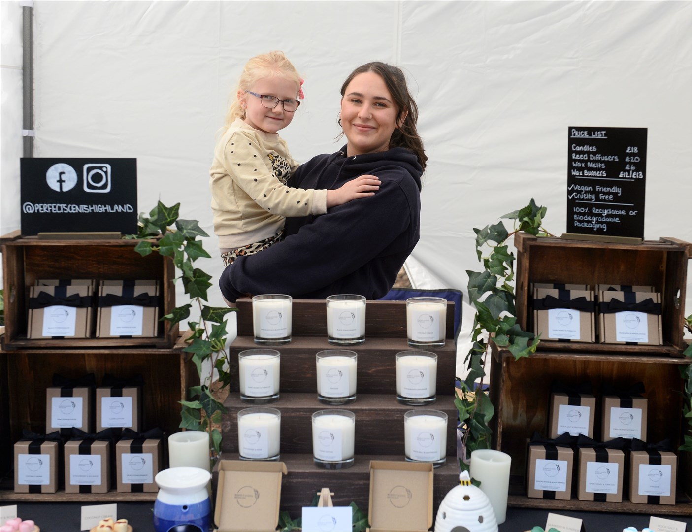 Exclusively Highlands market hosted at Wildwoodz.Emily Matheson and Erin Hrycenko of Perfect Sents Highland.Picture Gary Anthony.