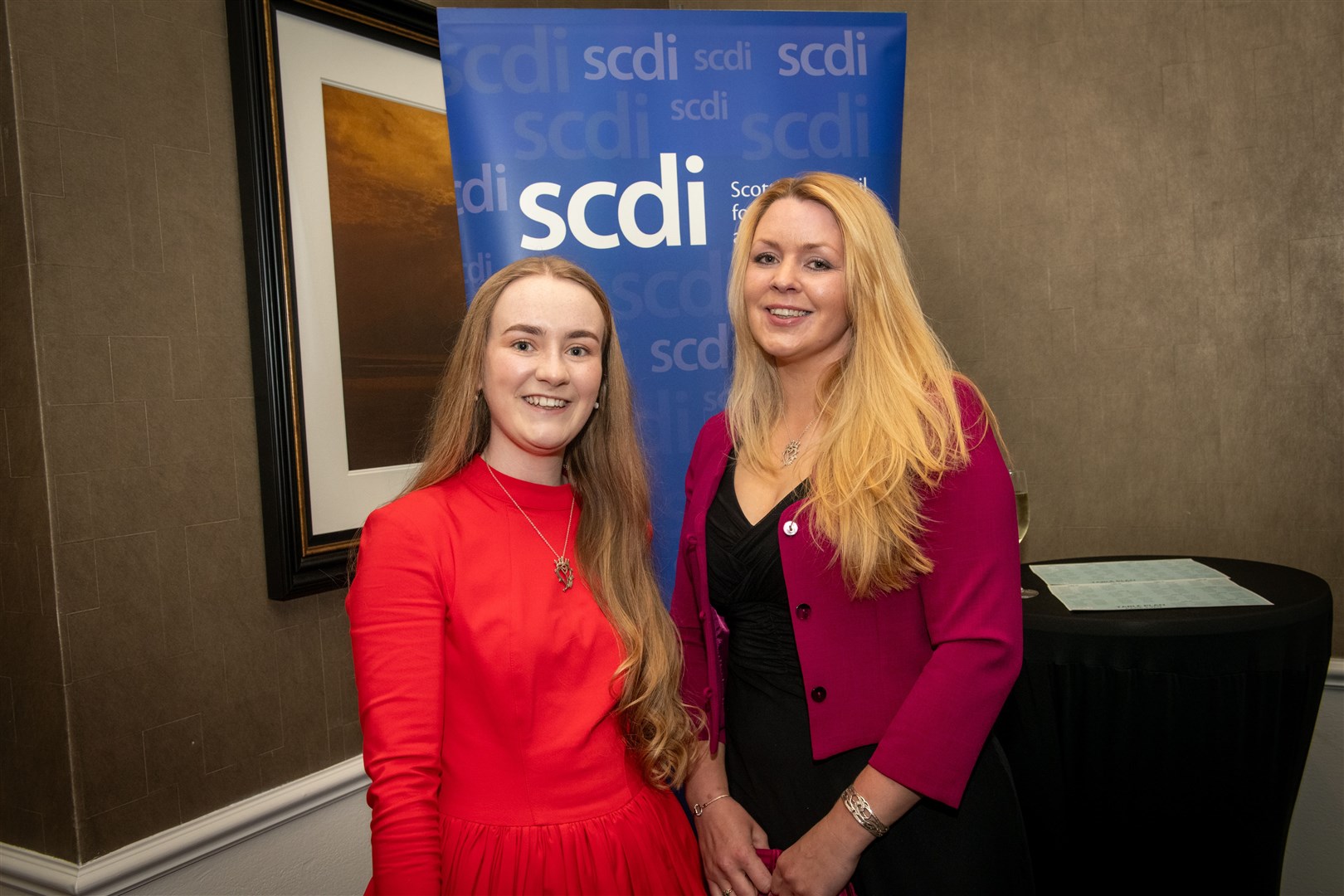 Ciara Bow (Gledfield Distillery) and Eilidh Forbes (SGL Carbon). Picture: Callum Mackay..