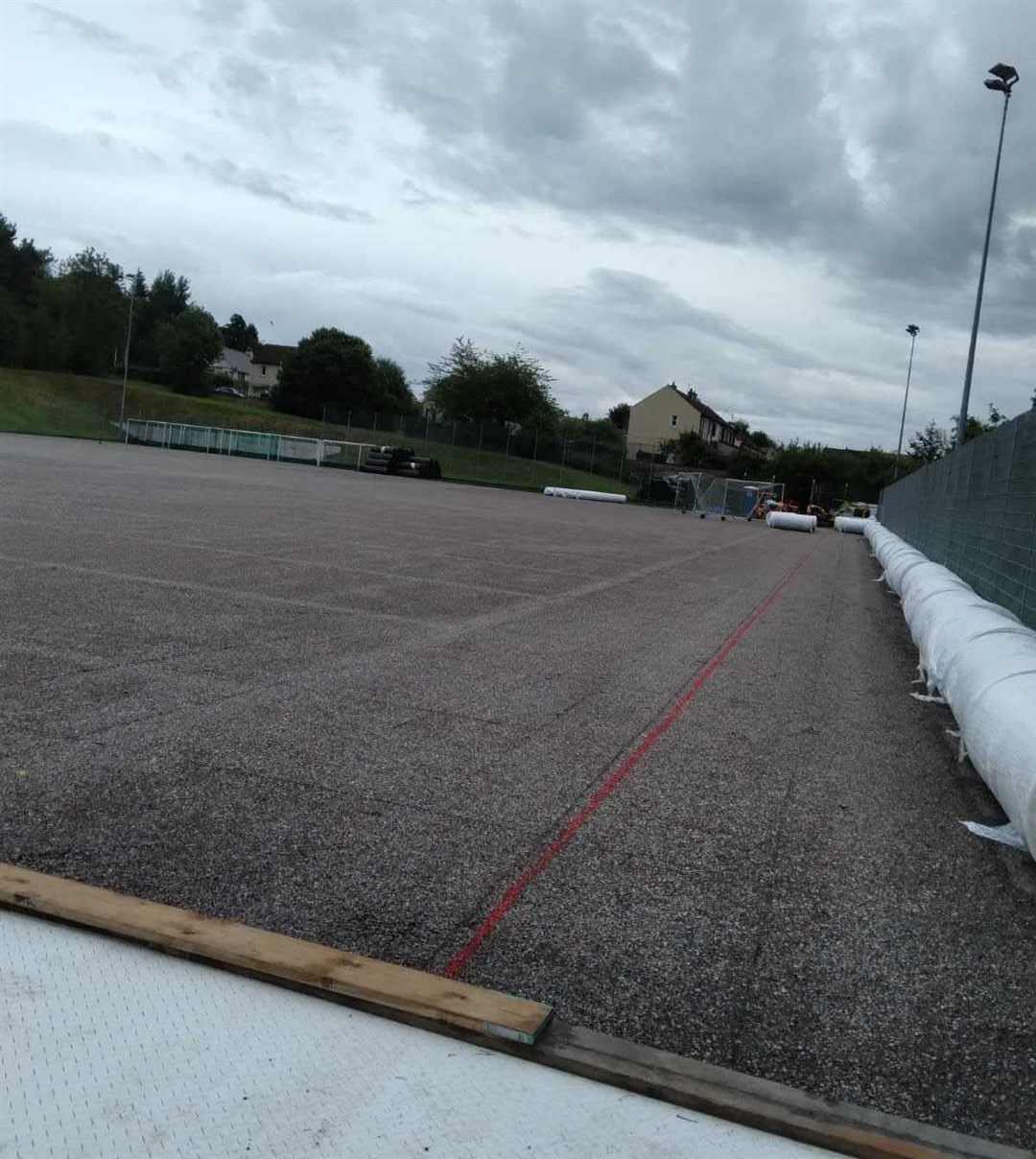 The all-weather pitch was completely refurbished, with new layers added beneath the surface.