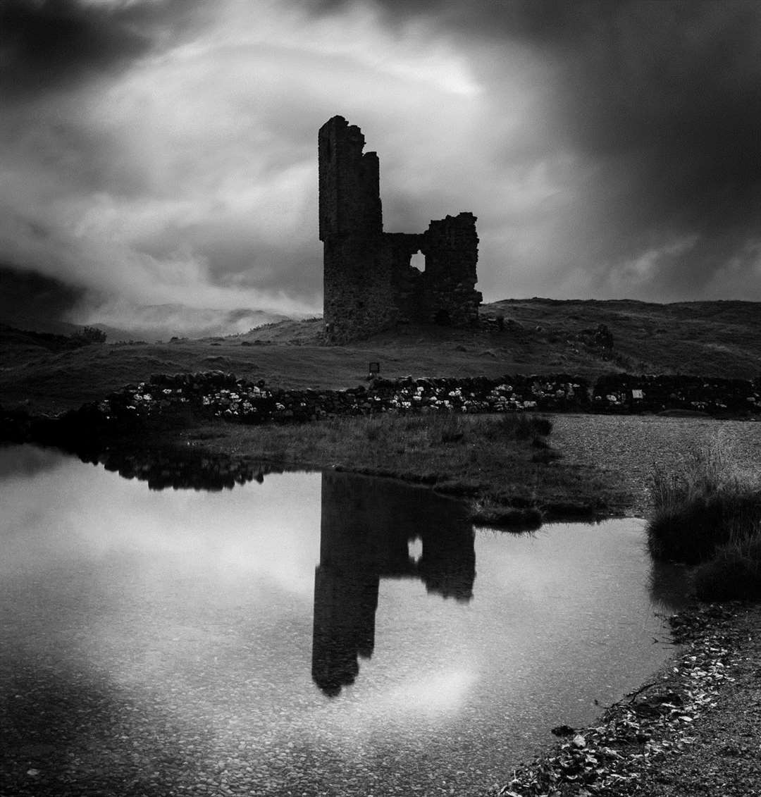 Andy Kirby, Dornoch came third in the monochrome category with his image of the Highland landmark, Ardvreck Castle.