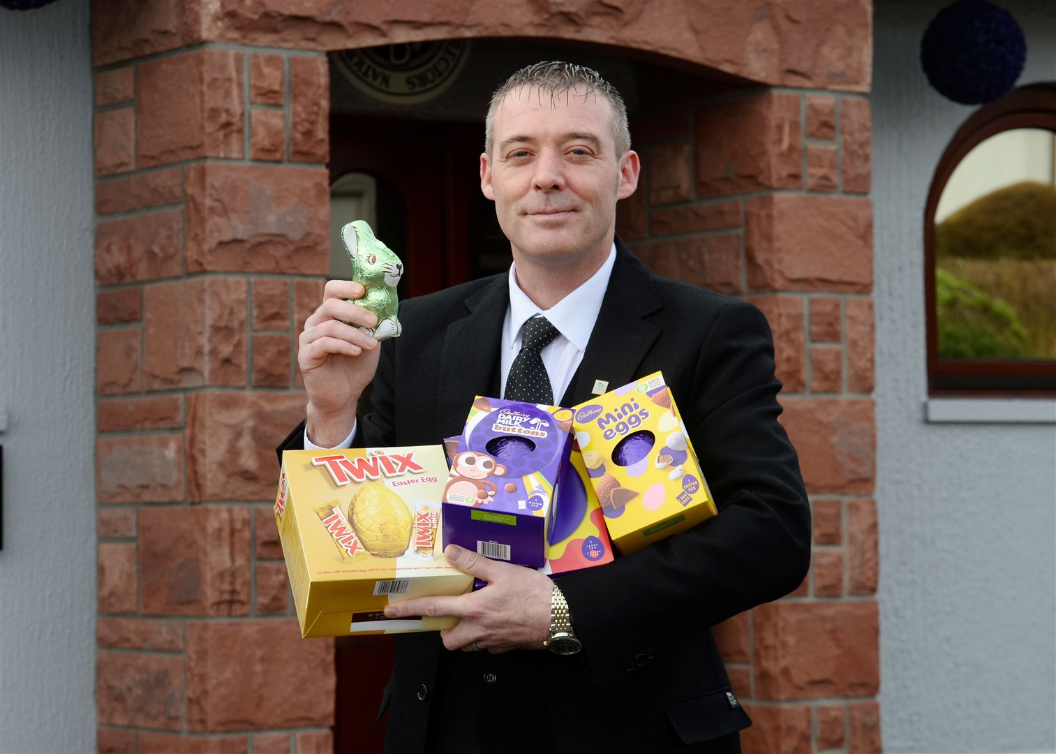 Garry Clark is looking for donations of Easter eggs for local charities. Picture: Gary Anthony.