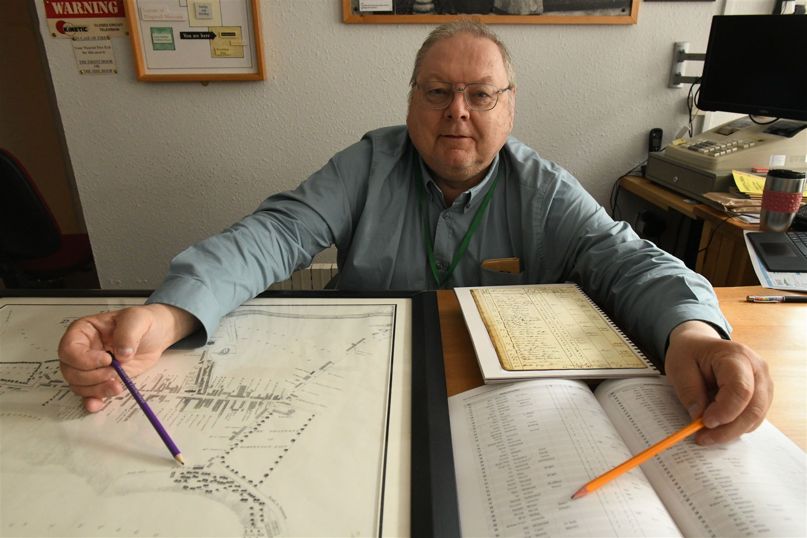 Jonathan McColl, here showing work on local census figures, is keen to see Dingwall Museum reach out more to the local community. A new book club focussing on a classic of local history is a part of that. Picture: James Mackenzie.