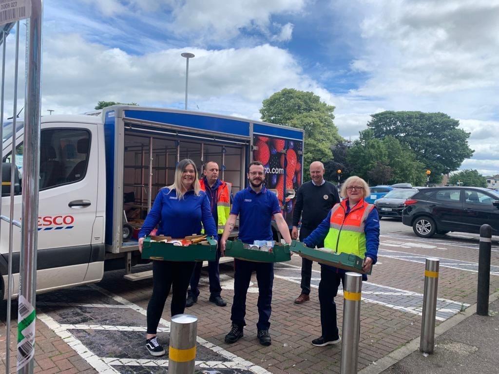 Michelle Mackay, Graham Liebnitz, Luke Duncan, Stephen McEwan Moira Chalmers. The donations given by shoppers during three days via a collection in Tesco offered a boost just when it was needed at a time of high demand.