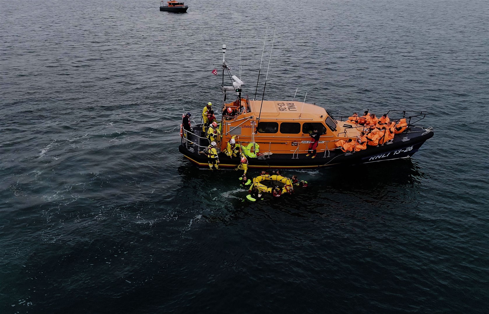 A recent rescue, by Dover RNLI’s lifeboat crew, of migrants crossing the English Channel (RNLI/PA)