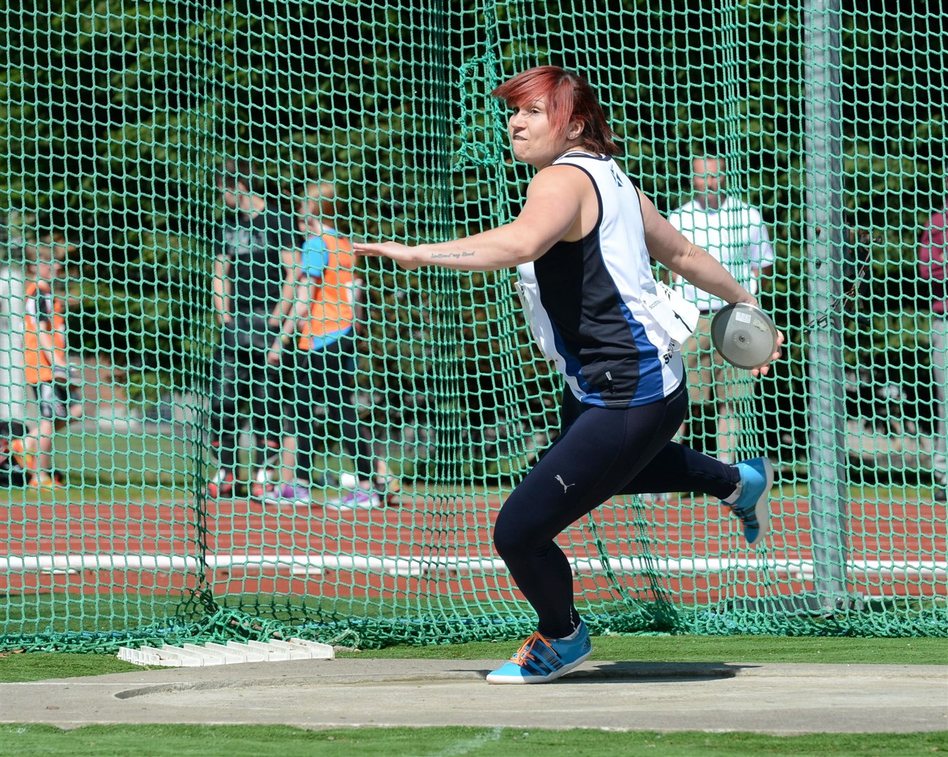 Kirsty Law in action at a Scottish Athletics meet.