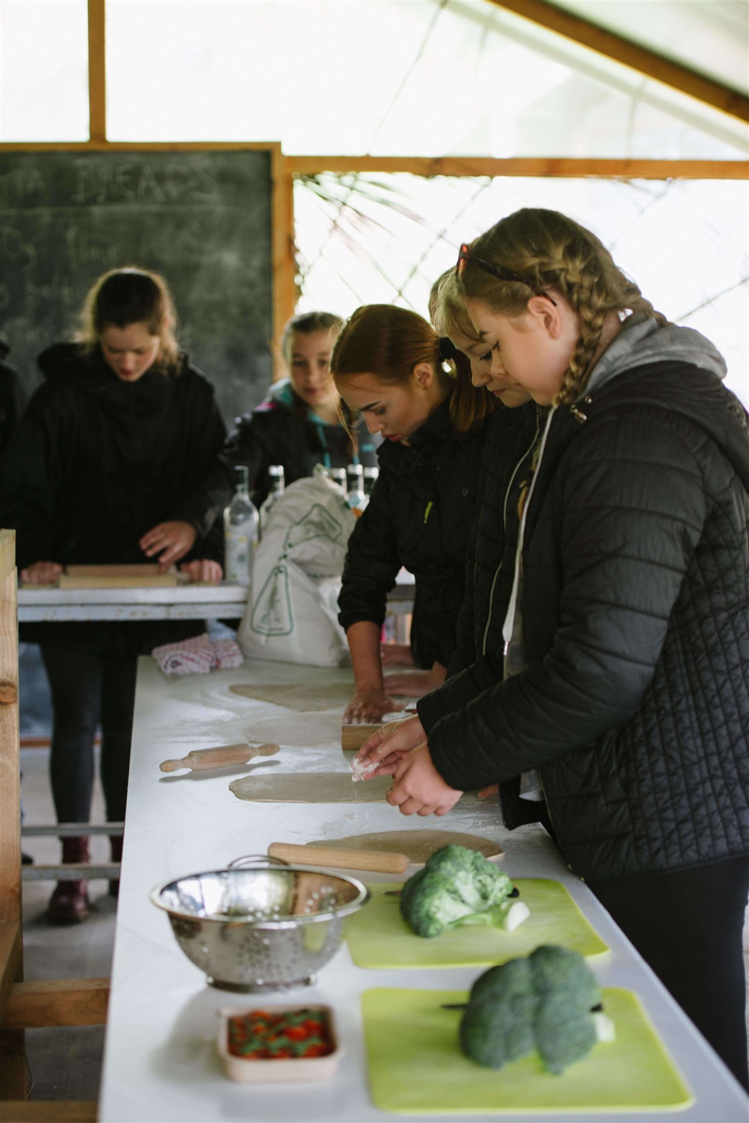 Cooking at the Shieling Project. Basia Wright Photography