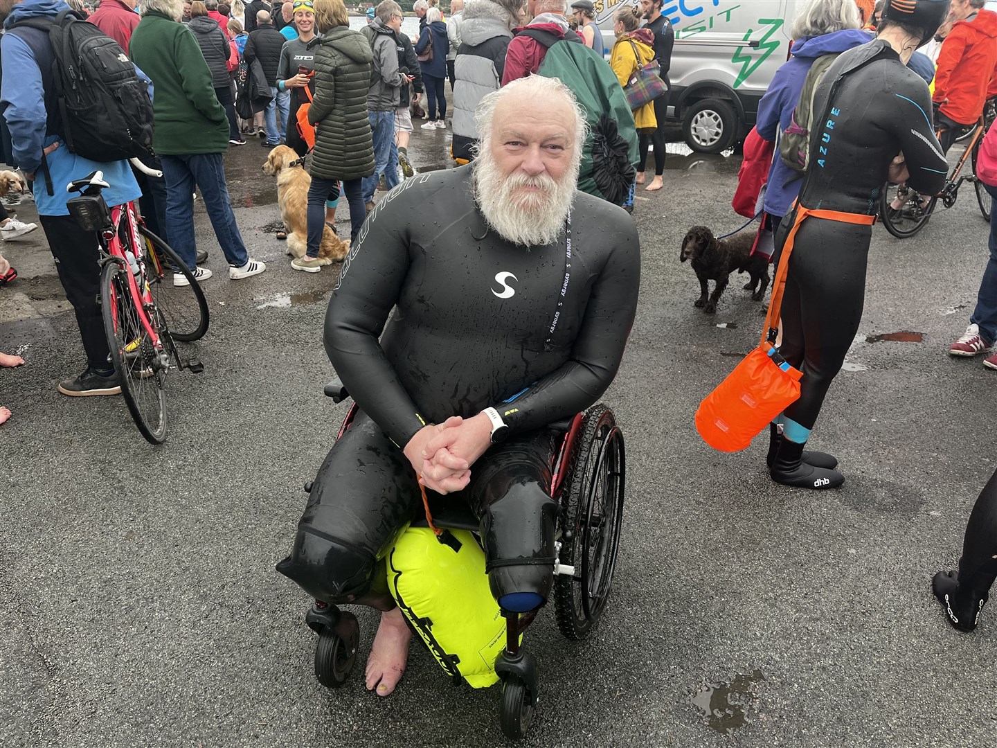 Dave Robertson completed the Kessock Ferry Swim.