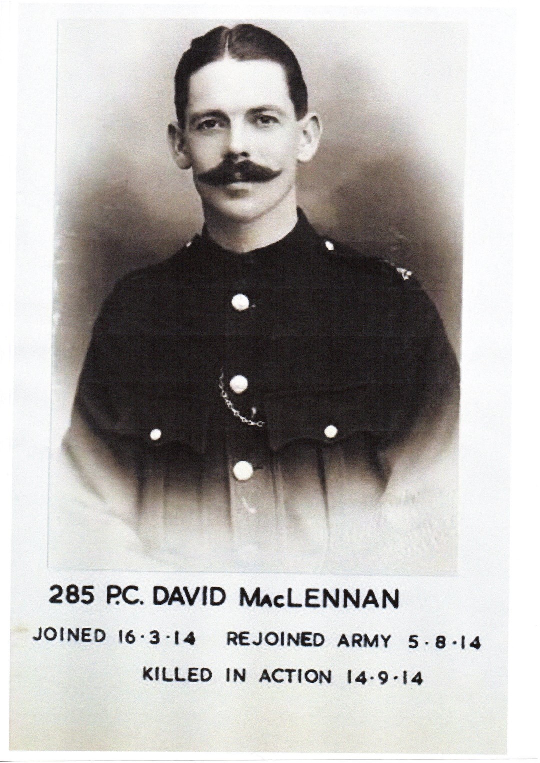 Avoch-born Corporal David Bain MacLeman, whose name appears in a variety of spellings, has been added to the Scottish National War Memorial at Edinburgh Castle.