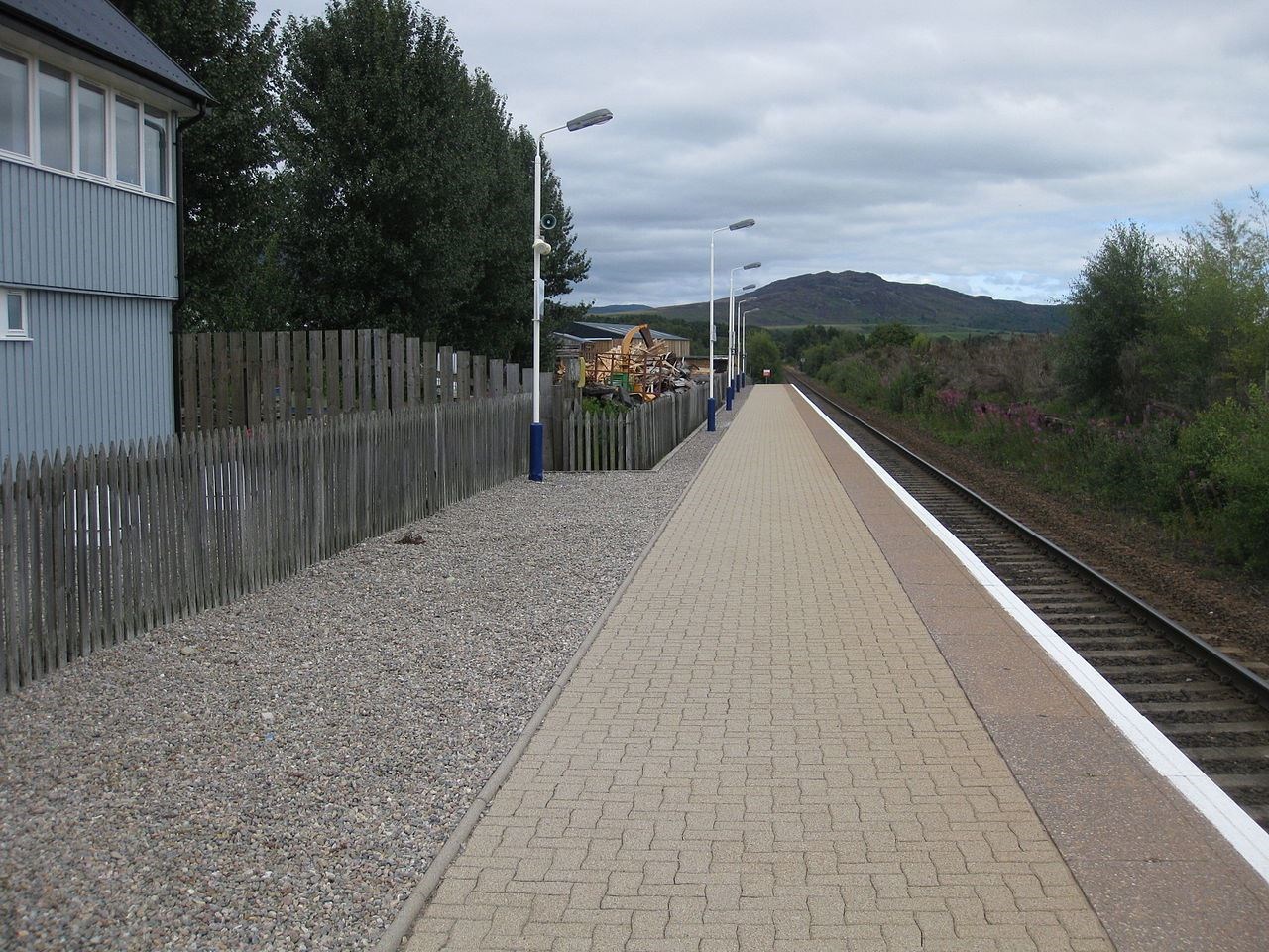 The platform at Newtonmore (library)