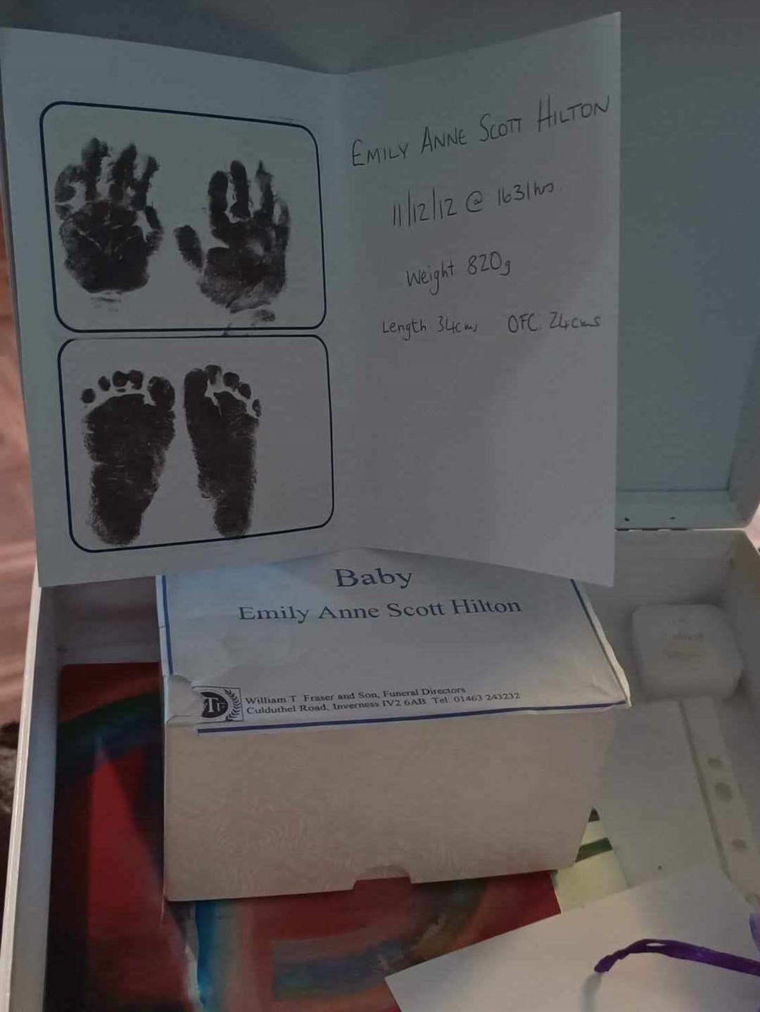 The Memory Box for Emily.