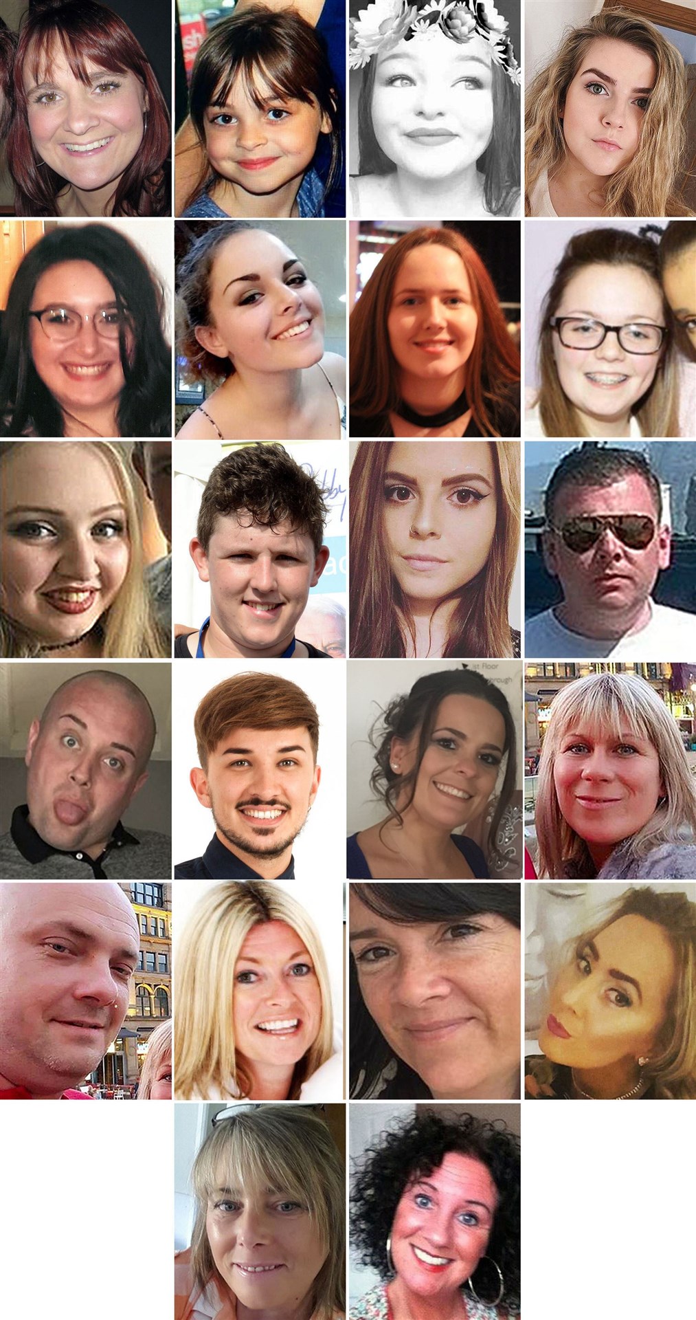 The 22 victims of the terror attack during the Ariana Grande concert at the Manchester Arena (GMP/PA)