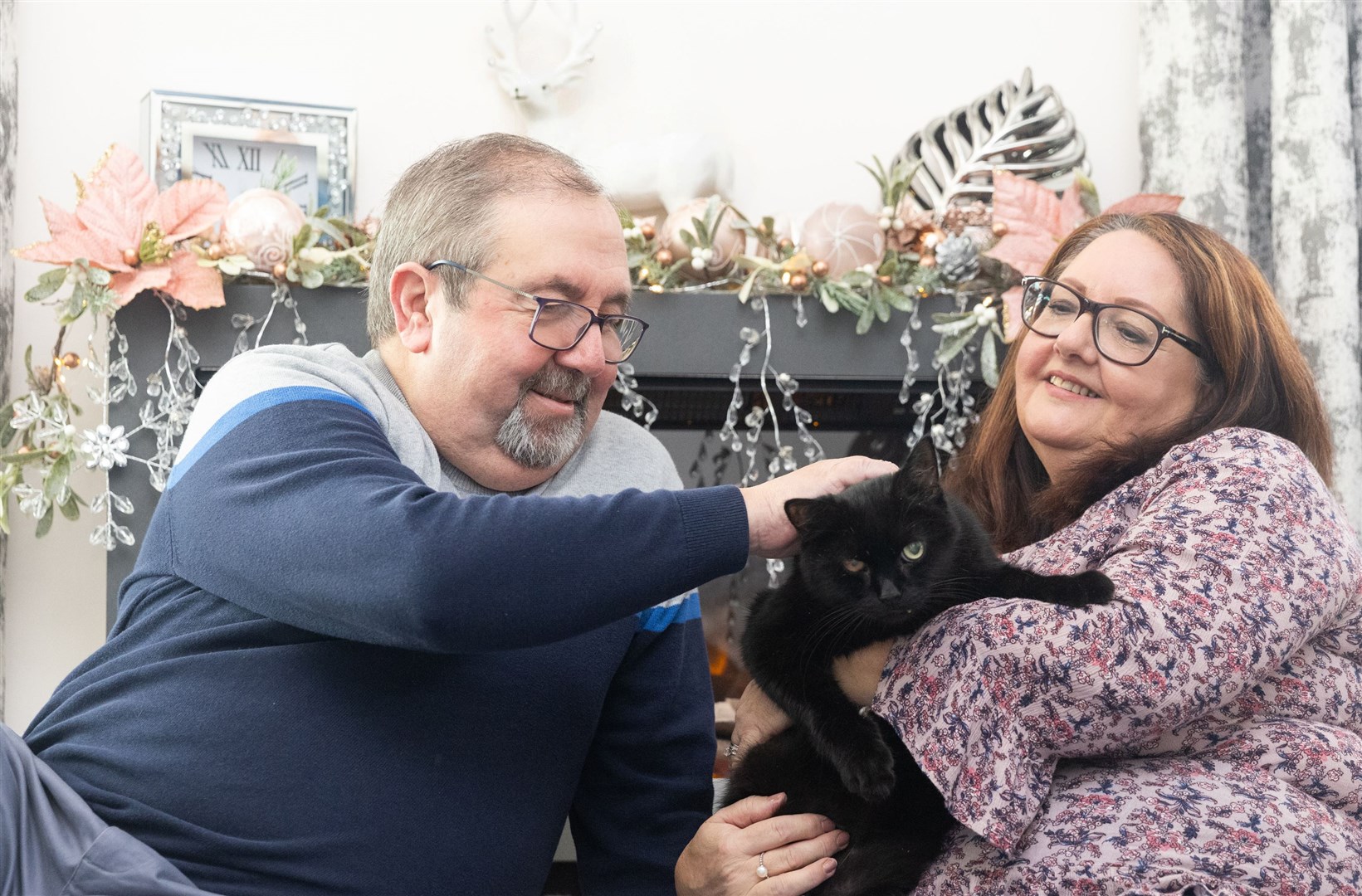 Lottery winners Tony Pearce, 71, and his 63-year-old wife Deb Pearce spare no expense looking after their cat Billy (National Lottery/ PA)