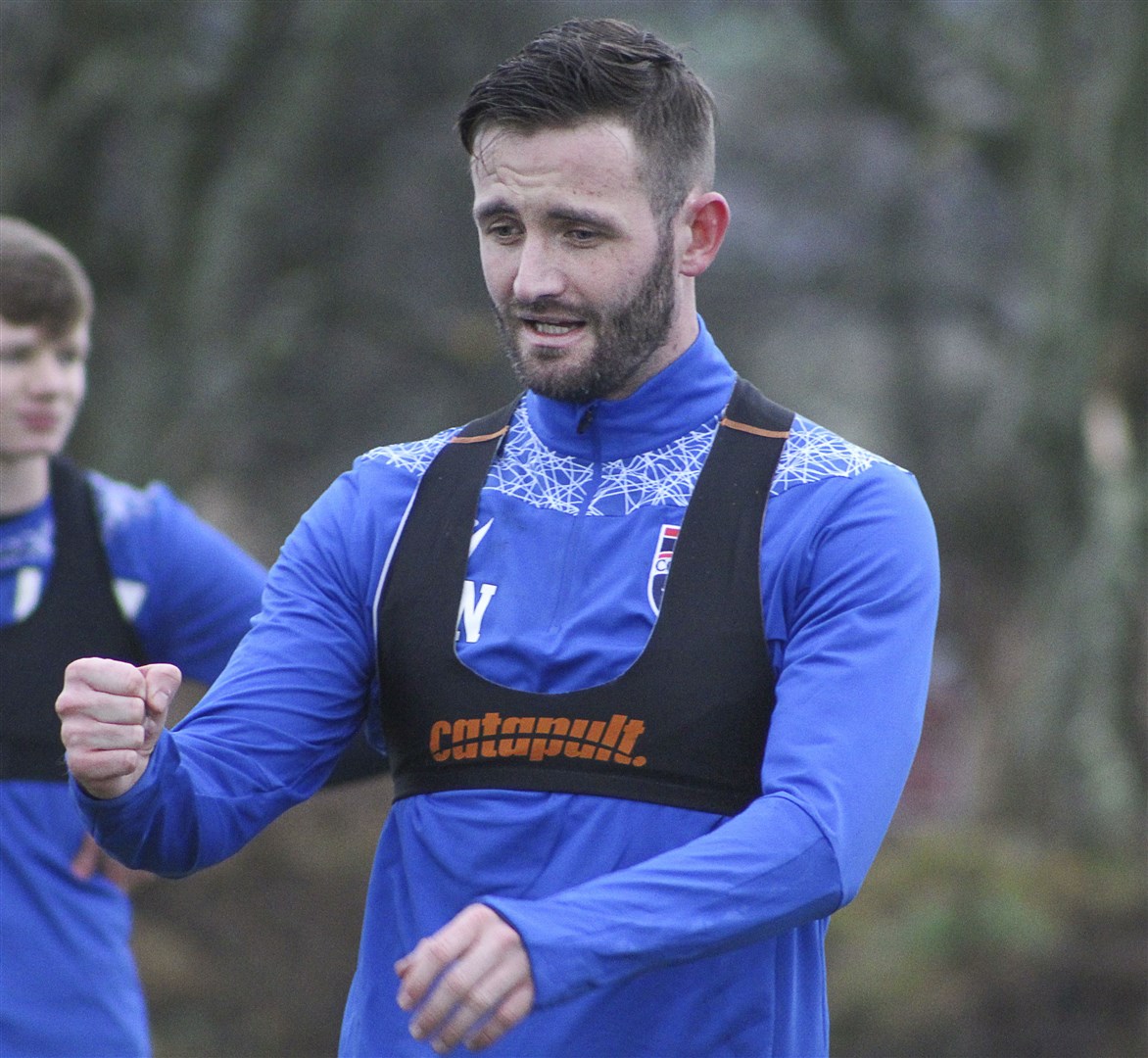 Ross County's new signing Jason Naismith at training in Dingwall this week ahead of Saturday’s home match against St. Johnstone. Pictures: Ken Macpherson