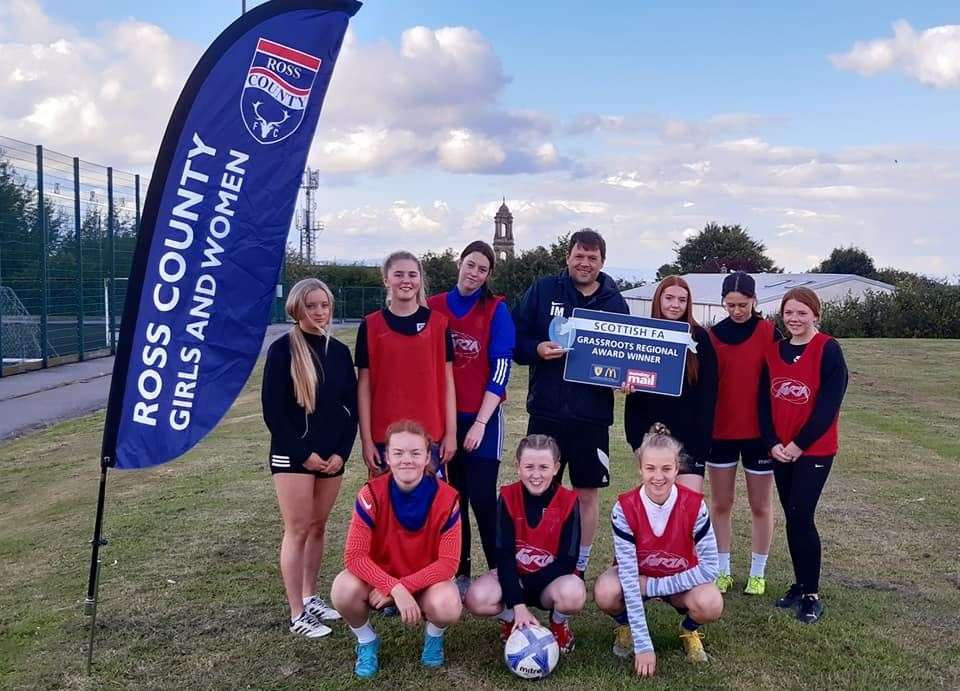 Ross County girls and women coach Iain MacIver won the Scottish FA Grassroots Award for best volunteer in girls' and women's football. Picture: Facebook