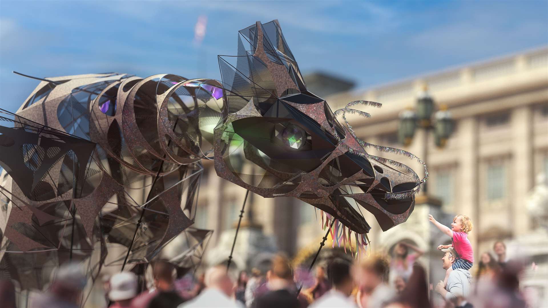 The Hatchling dragon puppet which will be part of the Jubilee Pageant (Platinum Jubilee Pageant/PA)
