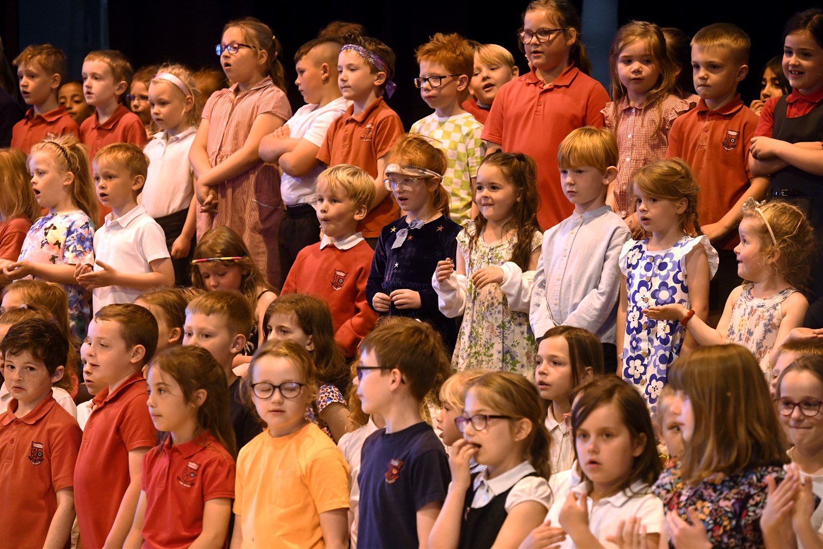 Dingwall Primary pupils delighted their home crowd with versions of Beatles classics at the Tiwn Hall. Picture: James Mackenzie