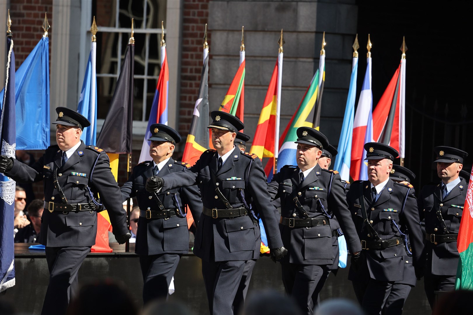 Gardai during a parade at Dublin Castle (Nick Bradshaw/PA)