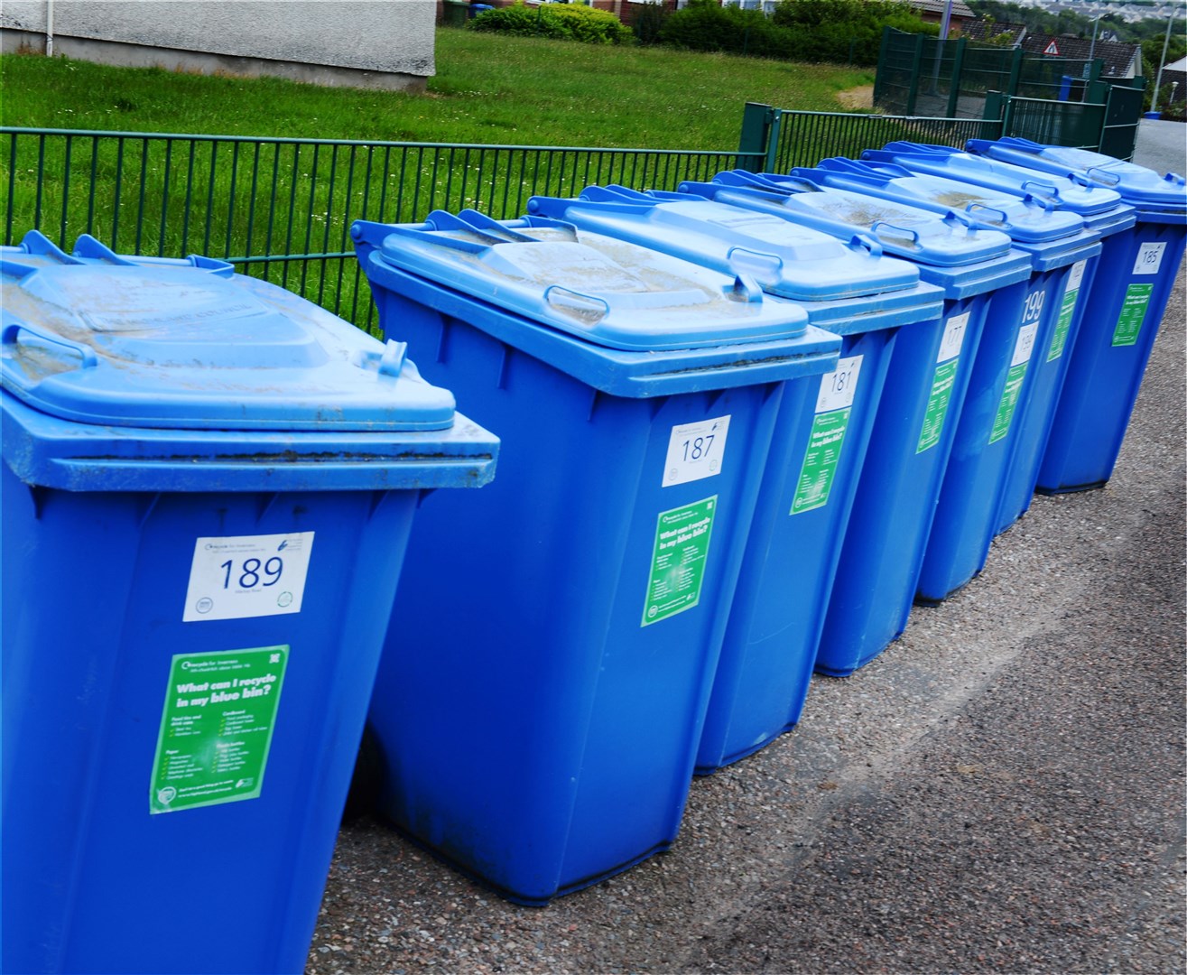 Blue recycling bins are among the services affected by the walkout.
