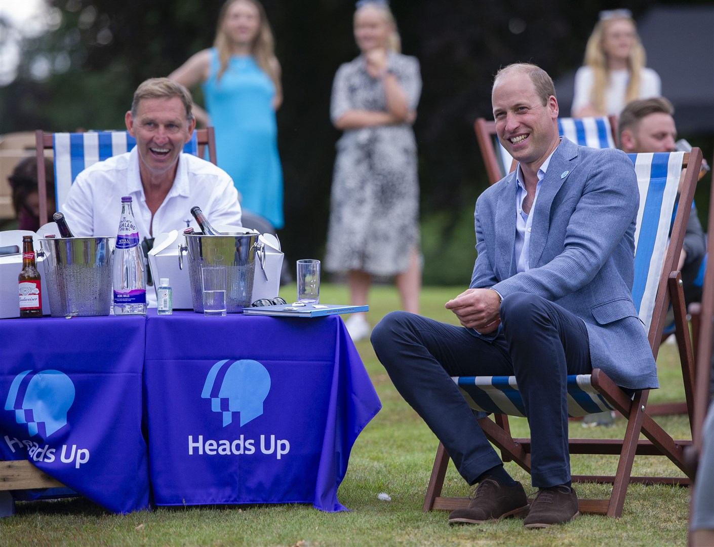 William with former Arsenal player Tony Adams at an event at Sandringham in 2020 to mark the launch of the Heads Up campaign (Tim Merry/Daily Express/PA)