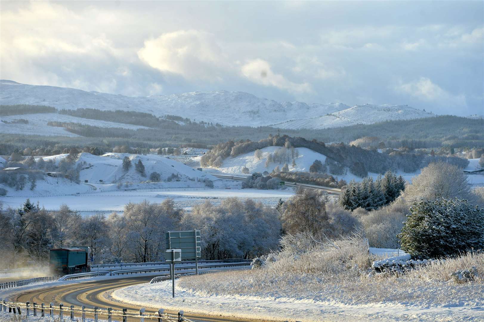 A winter wonderland south of Inverness.