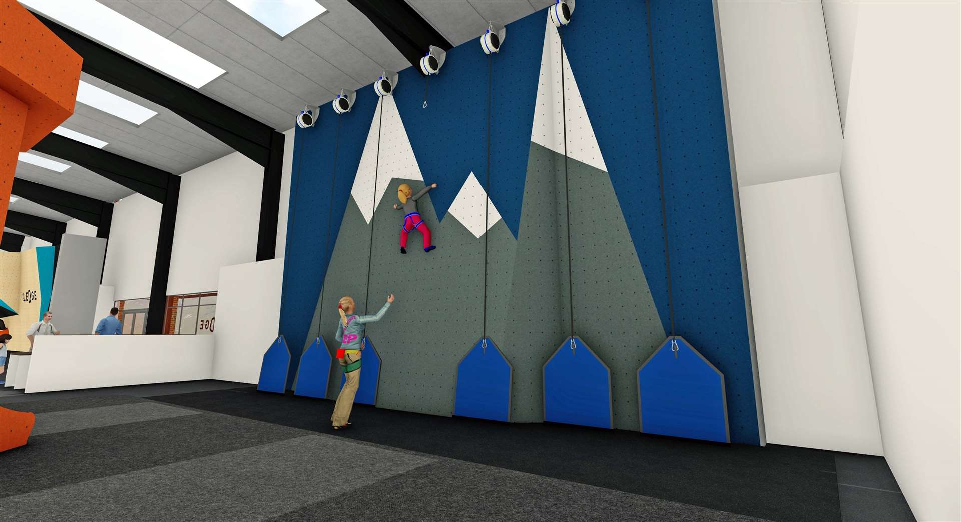 An impression of The Ledge climbing gym in Inverness.