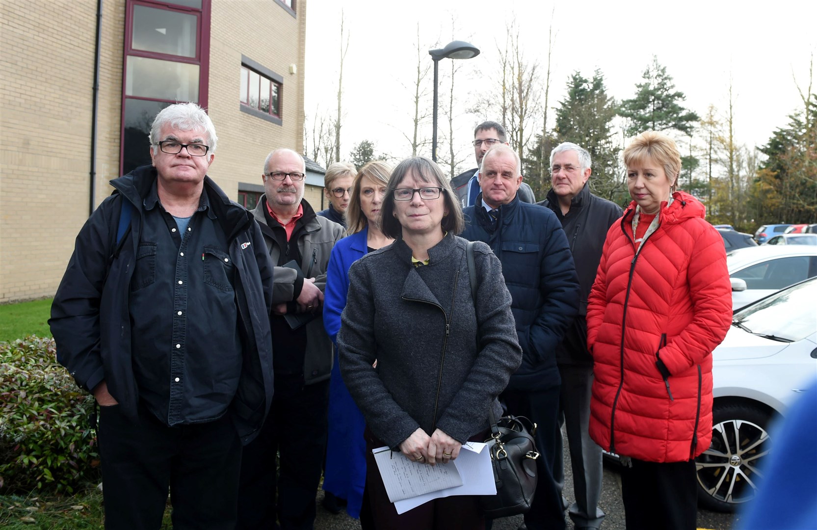 Whistle-blowers and victims of bullying staged a protest outside NHS Highland headquarters.