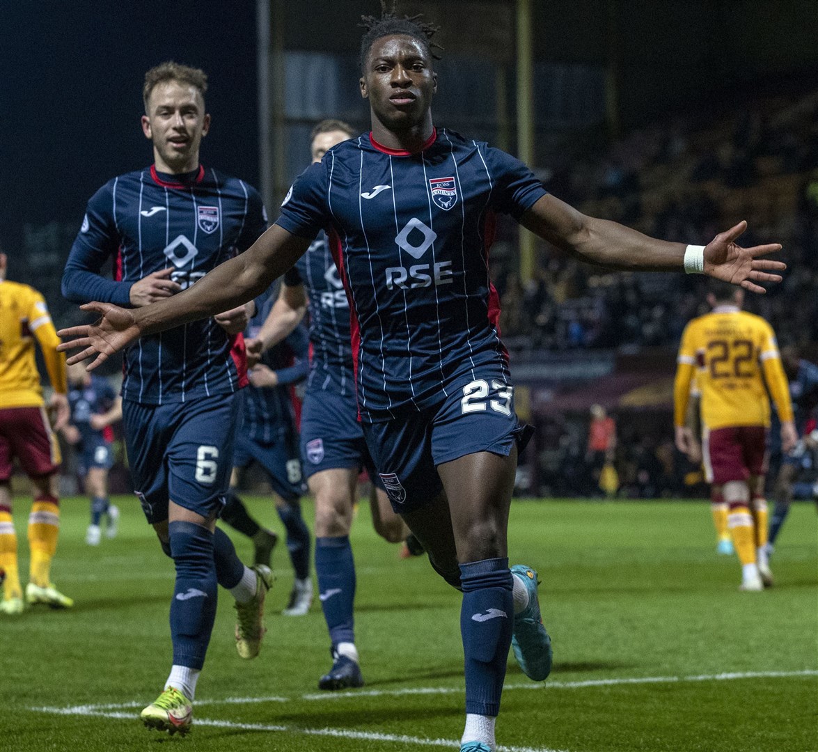 Joe Hungbo scored Ross County's winner for the second match in-a-row. Picture: Ken Macpherson