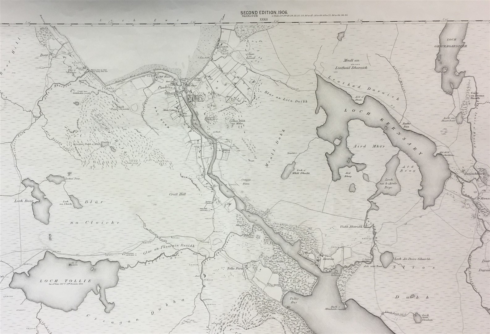 2nd edition Ordnance Survey map showing part of Poolewe.
