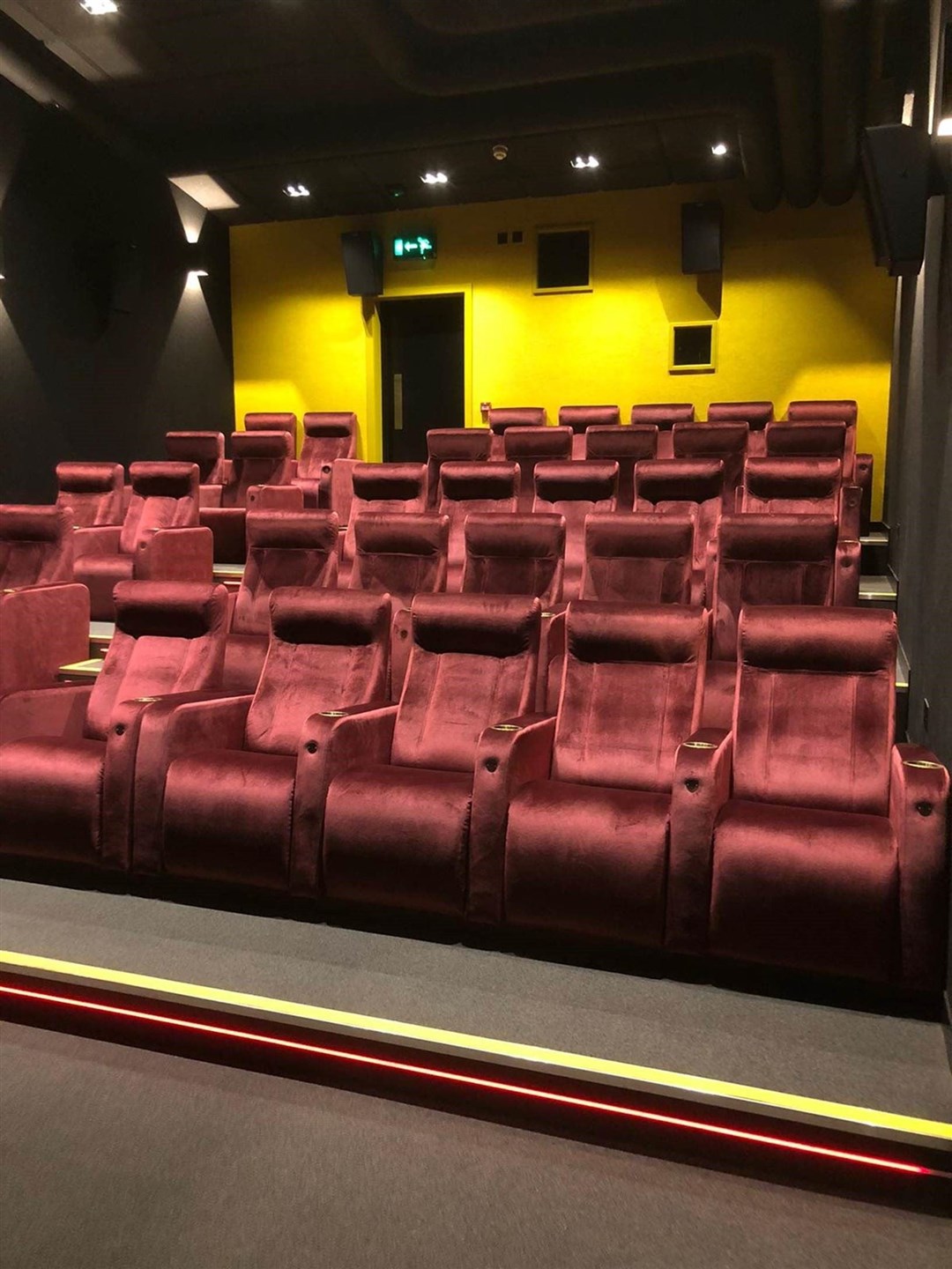 The plush seating inside the new Cromarty Cinema.