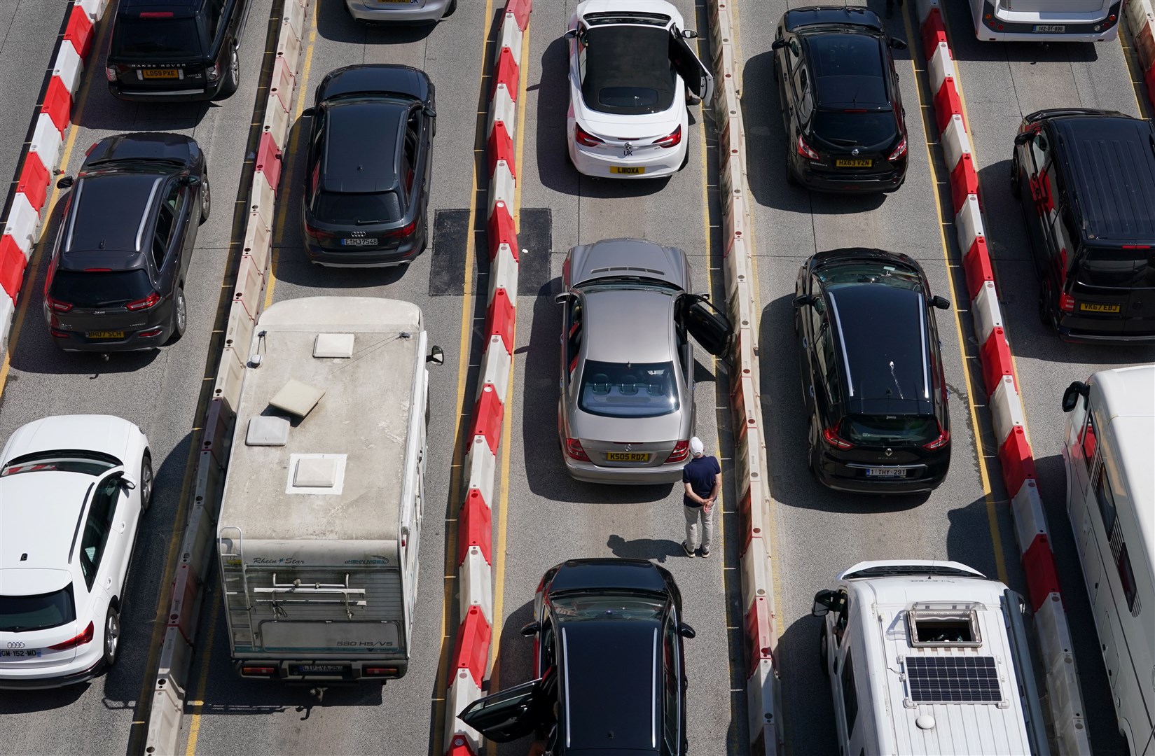 Vehicles queue for ferries at the Port of Dover (Gareth Fuller/PA)