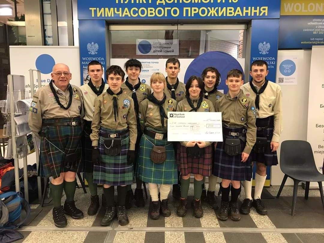 The unit acted as ambassadors for Scotland during the trip to Poland.