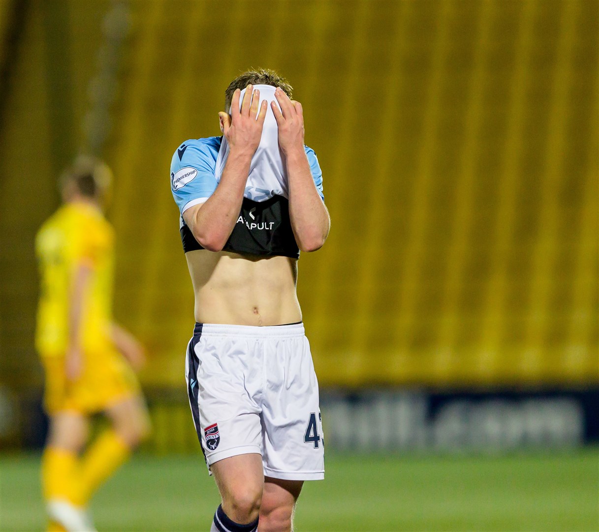 Josh Reid at full time after the 2-0 defeat at Livingston.